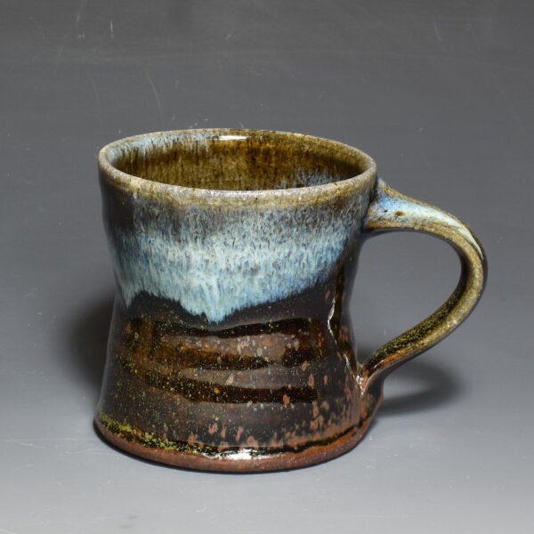 Waisted Black and blue mug